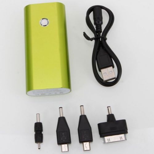 MarZey Green 5200mAh Flashlight Semicircular Mobile Power Bank Charger with LED Light for Motorola WX265