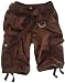 Cargo Vintage Short - maskuline Outdoor Cargohose für Männer + incl. Gürtel - brown
