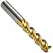 Niagara Cutter A345 Carbide Square Nose End Mills, Inch, TiN Finish, Roughing and Finishing Cut, 45 Degree Helix, For Use With Aluminum, Non-Ferrous Metals