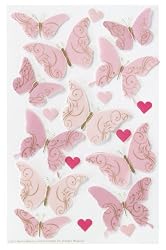 Martha Stewart Crafts Stickers, Valentine Butterfly