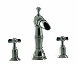 Santec 6150ET80-TM Standard Pewter Heritage Double Handle Roman Tub Valve Trim Only with Cross Style