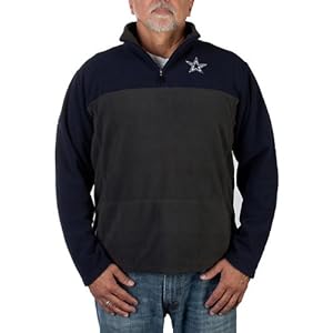 Dallas Cowboys Resolve Quarter Zip Microfleece Jacket Charcoal/Navy 2XL