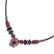 Purple Flower Charm Girls Pendant Necklace