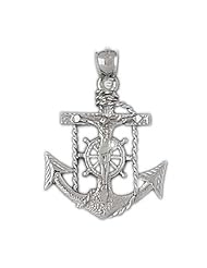 CleverSilvers Sterling Silver Pendant Mariner Cross