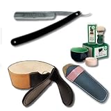 DOVO 504B 5/8 Col Conk Straight Razor with Full Shaving Set