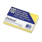 ESSELTE PENDAFLEX CORP. / Plain index cards, 4 x 6, canary, 100 cards/pack / ESS7420CAN / Sold as 1 Pack / Mfr Part # 7420CAN \*/ Plain index cards, 4 x 6, canary, 100 cards/pack