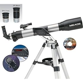 Meade NGC-70TC Self Guided Altazimuth Refractor Telescope - Silver (20220) by Meade