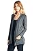 12 Ami Basic Long Sleeve Open Front Pocket Cardigan (S-2X) - Made in USA