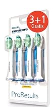 Philips HX6014/33 Sonicare Flexcare, Ersatzzahnbürstenkopf, 3er Pack +1 gratis, Standardgrösse