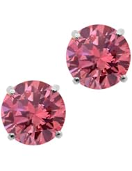 1.80 Ct Round Pink VS2-SI1 Diamond 14K White Gold Stud Earrings