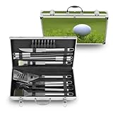 Hentzen Grillset 18tlg. im Golfmotivkoffer aus Aluminium 48x28x7cm