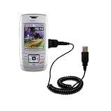 Coiled Power Hot Sync and Charge USB Data Cable w/ Tip Exchange for the Samsung SCH-R400 - Gomadic Brand