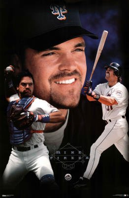 (23x35) New York Mets Mike Piazza Sports Poster Print
