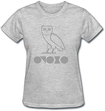 Holyshirt Women's The OVO Owl Drake Short Sleeve T-Shirt Medium Grey
