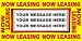 Now Leasing Customizable Banner, Custom Message, Heavy Duty Vinyl