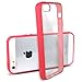 iPhone 5 Case, JETech® Apple iPhone 5/5S Case Bumper Shock-Absorption Bumper and Anti-Scratch Clear Back for iPhone 5/5S (1- Red/Pink)