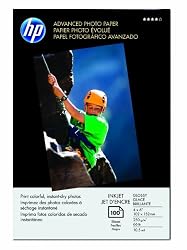 HP Advanced Photo Paper, Glossy (100 Sheets, 4 x 6 Inches, borderless)