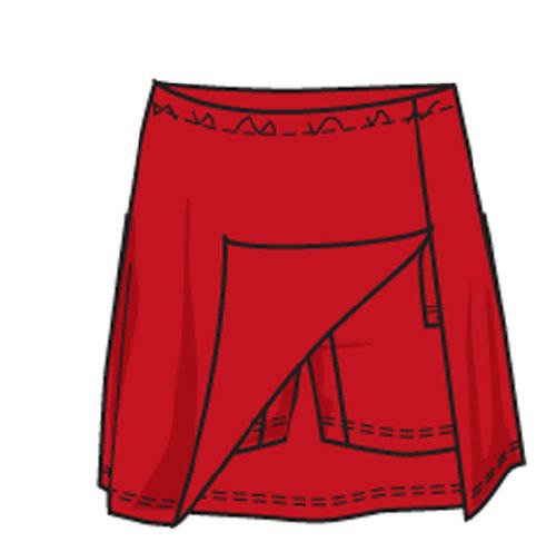 Lotto Hosenrock Universal Stretch W, Damen, rot
