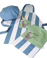 Dino Baking Set - Chef's Hat, Apron, Tea Towel, Rolling Pin & Wooden Spoon