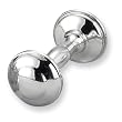 Pewter Dumbbell Rattle