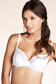 Floral Print Lace Underwired Bra with Modal