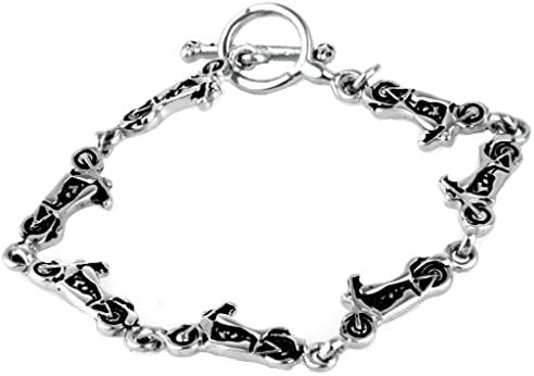 Tatinium Steel Bracelet Mens Fashion Punk Harley-Davidson Motorcycle Bangle, Vmculb