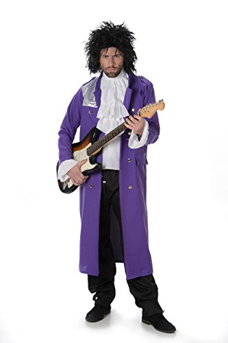 This Guy Costumes Men's Prince Pop Icon, Purple, Black/White, Large