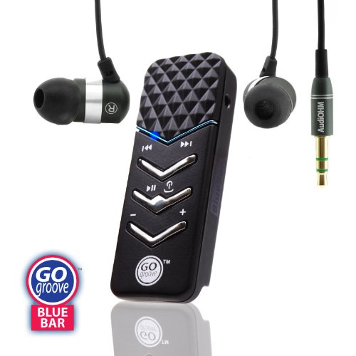 GOgroove BlueBar Clip-On Wireless Bluetooth Headset for HTC , Motorola , Samsung , LG and More A2DP enabled Smartphones - Includes Premium Ergonomic Earbuds GOgroove BlueBar Clip-On Wireless Bluetooth Headset for HTC , Motorola , Samsung , LG and More A2DP enabled Smartphones - Includes Premium Ergonomic Earbuds