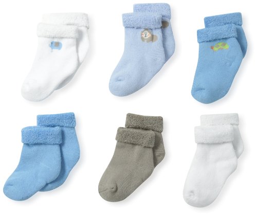 Gerber Baby-Boys Newborn 6 Pack Variety Socks