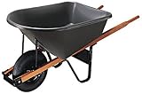 Ames True Temper 6 Cubic Foot Poly Tray Contractor Wheelbarrow With Flat Free Tire #CP6FF