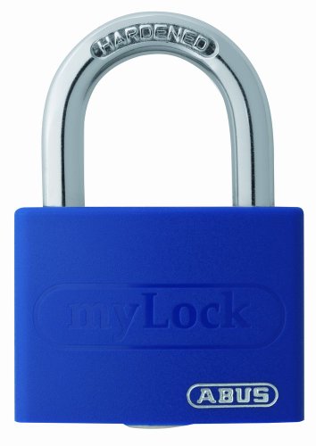 ABUS 508677 T65AL/40 Aluminium-Vorhangschloss "myLock", blau