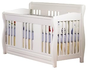 Atlantic Furniture Versailles Convertible Crib, White