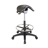 Backless Stool with Saddle Seat and Seat Angle Adjustment By Office Star