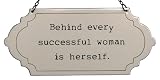 America Retold White Enamel Sign, Behind Every Woman, 4