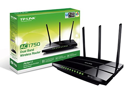 TP-LINK Archer C7 AC1750 Dual Band Wireless AC Gigabit Router, 2.4GHz 450Mbps+5Ghz 1300Mbps, 2 USB Ports, IPv6, Guest Network