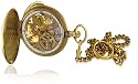 Catorex Men's Les Breuleux 18k Gold Plated Brass Skeletal Dial Pocket Watch
