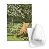 Deck Chair, 1983 (panel) by Liz Wright - Tea Towel 100% Cotton - Art247 - Tea Towel - 46x70cm