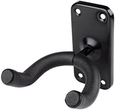 A Trust Guitar Ukulele Wall Holder Stand Wall Mount Hanging Guitar Stand With Square Steel base 2pcs Black