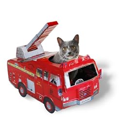Suck UK Fire Engine Playhouse, for your Pet, Flat Packed Card