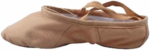 Womens Mens Ballet Slippers Split Sole Fitness Camel 37#
