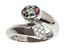 1.07 cts Genuine Mystic Rainbow Topaz and Diamond Ring - 14kt White or Yellow Gold