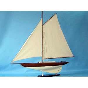 America's Cup Challenger 26 Model Sailboat - Already Built Not a Kit - Wooden Sail Boat... by 