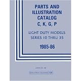 1985 1986 CHEVROLET GMC TRUCK Parts Book List Guide by Chevrolet