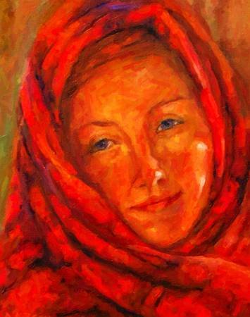 Custom Order #FJ-VLH, Oil on Canvas, Custom Painting of The Person You Love, For 1 Person of Customer's Choice, Style: Photo-Realism, with Signature Text 