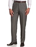 Haggar Men's Cool 18 Heather Gabardine Flat Front Pant