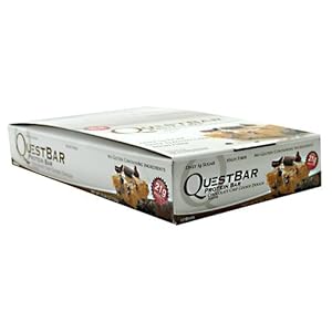 Quest Nutrition Protein Bar Chocolate Chip Cookie Dough Flavor, 2.12 oz,12 Count