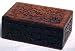 Wood Box with Flowers - Handcrafted - 4 X 6.