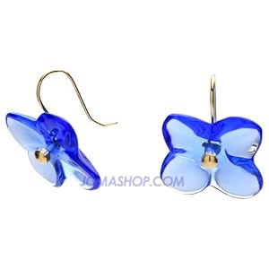 Baccarat Blue Hortensia Earrings 2517031