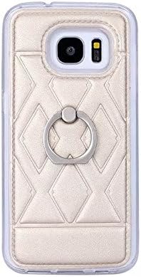 Galaxy S7 Case, iLovely PU leather Back Ring Flip Stand Outdoor Case Cover for Samsung Galaxy S7 (Champagne Gold)