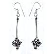 Earing in Sterling Silver Indian Jewelry 2.25 inches (ers223)